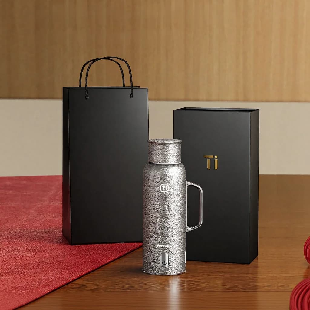 Titan-Isolierbecher mit Heizung und Griff, 680ml, Geschenkbox