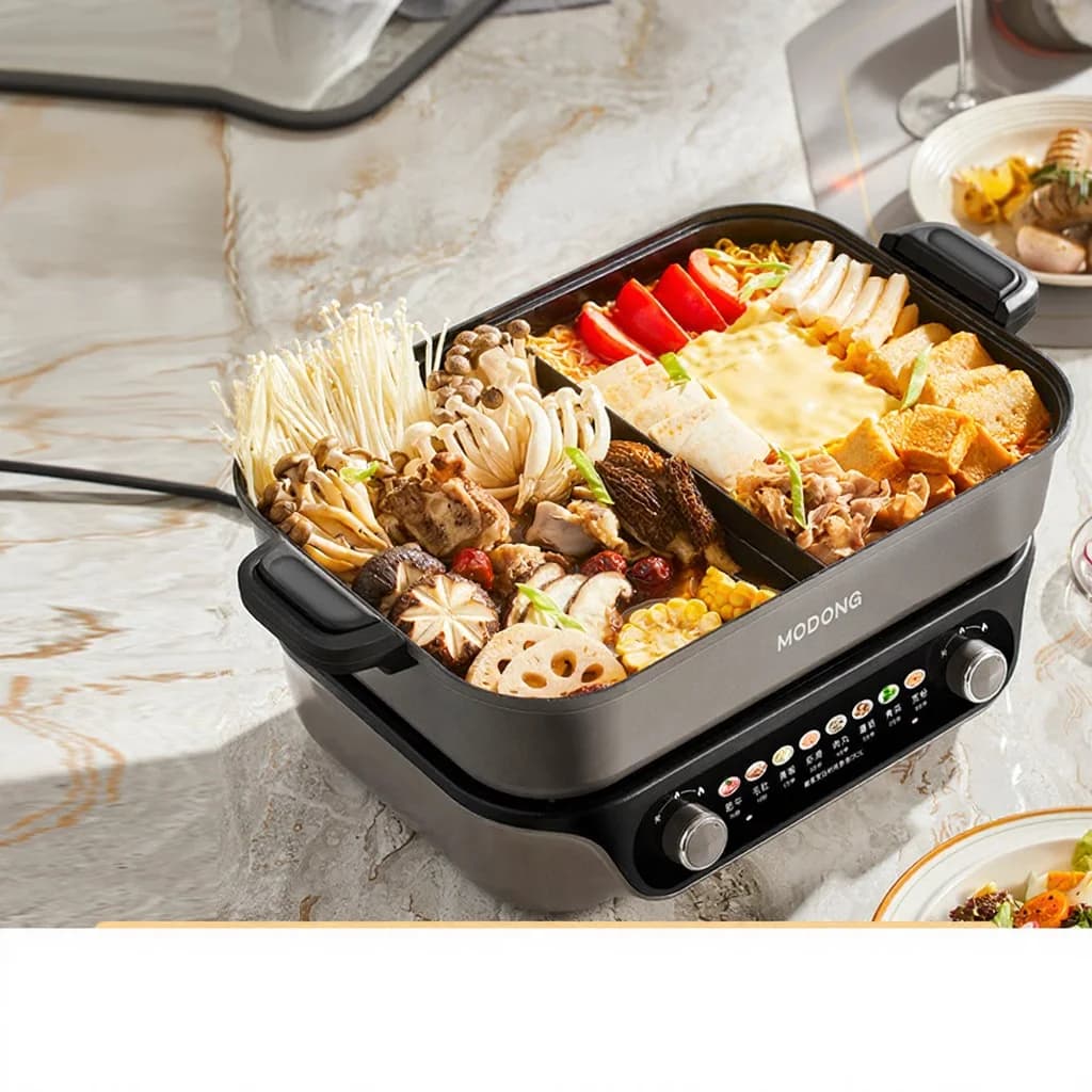 Geteilter elektrischer Hot Pot mit Antihaft-Innenschale, 8L Fassungsvermögen