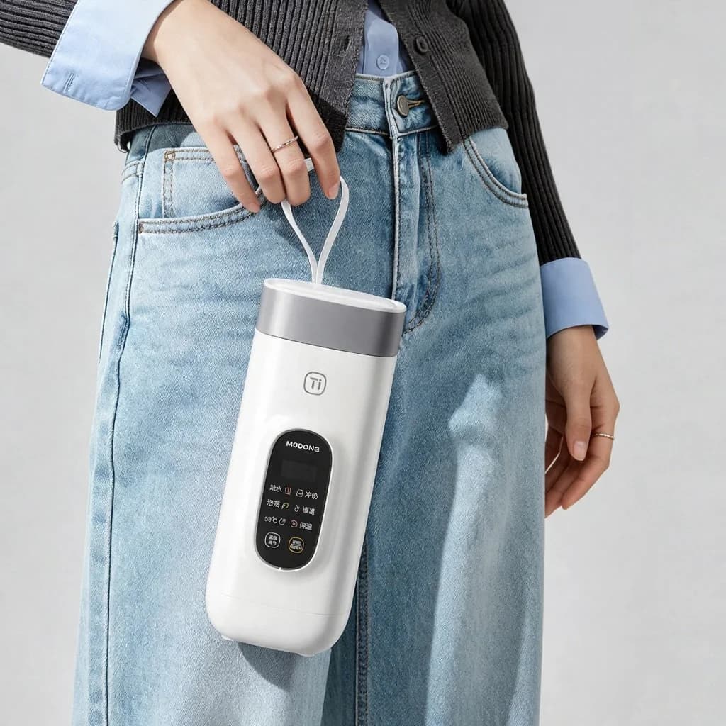 Elektrischer Reise-Wasserkocher aus Titan, 650 ml, 220 V