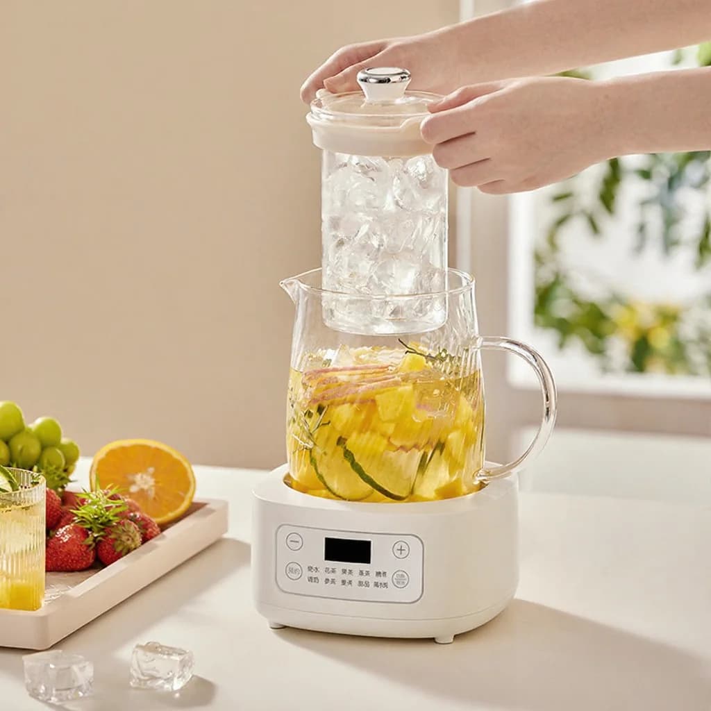 Glas-Elektro-Gesundheitstopf 1-1.5L Touch-Bedienung für Tee
