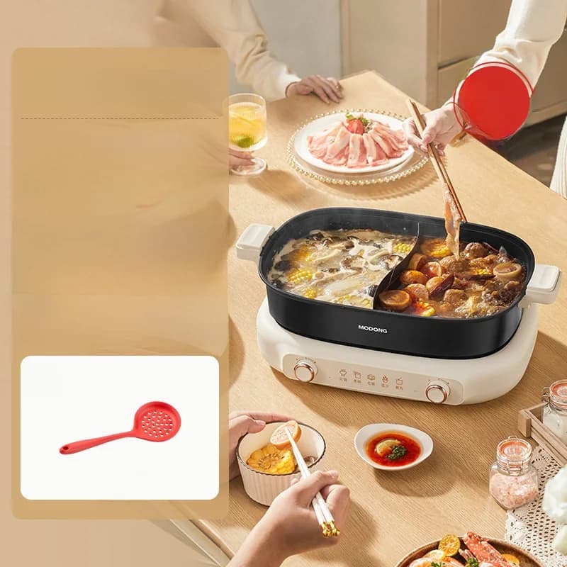 Geteilter Elektro-Hotpot 7L mit Trennwand und Doppel-Temperaturregelung