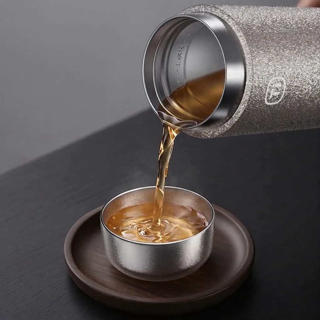Reines Titan Kung-Fu-Teebecher-Set Doppelbecher 55ml