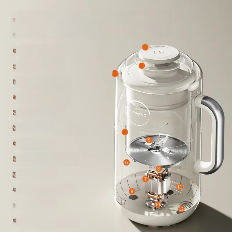 Heiz-Mixer mit 1,2L Fassungsvermögen, Touch-Steuerung, Edelstahl