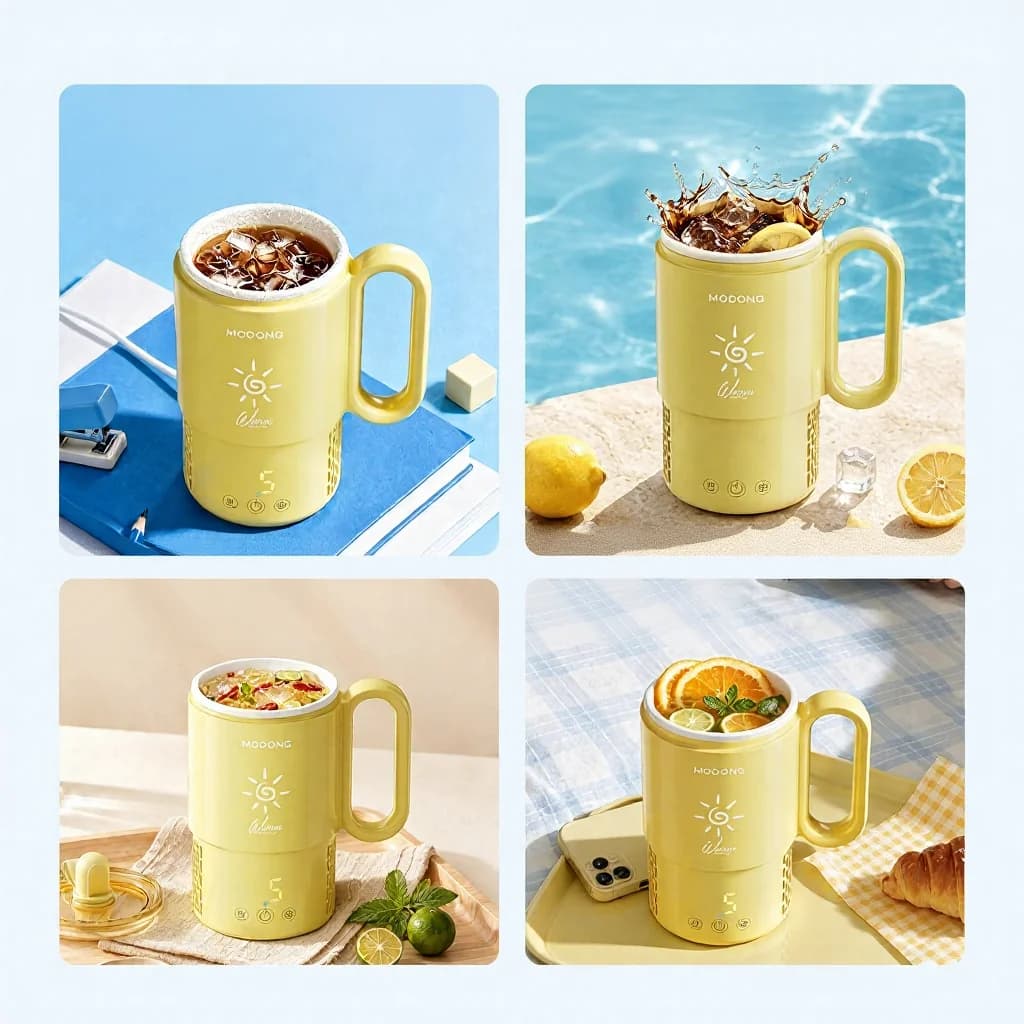 Tragbarer Heiz- und Kühlbecher 450mL 36W Touch-Bedienung