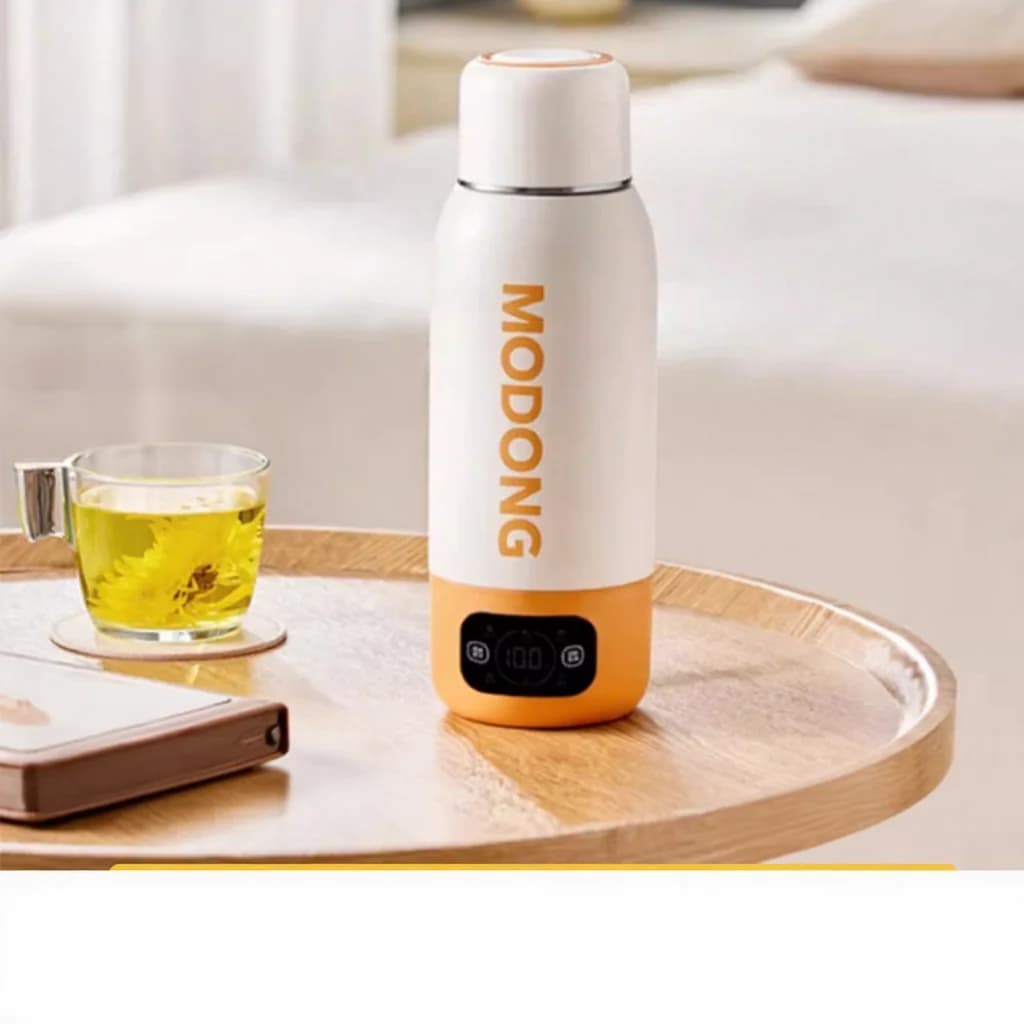 Tragbarer elektrischer Reisebecher mit Wasserkocher 600ml, 316 Edelstahl-Innenbehälter