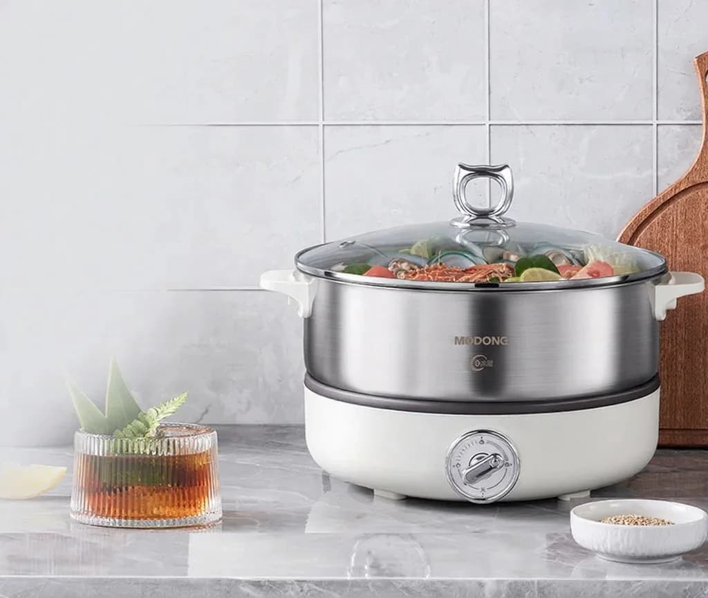 Geteilter elektrischer Hot Pot mit Edelstahl-Topfeinsatz 1500W