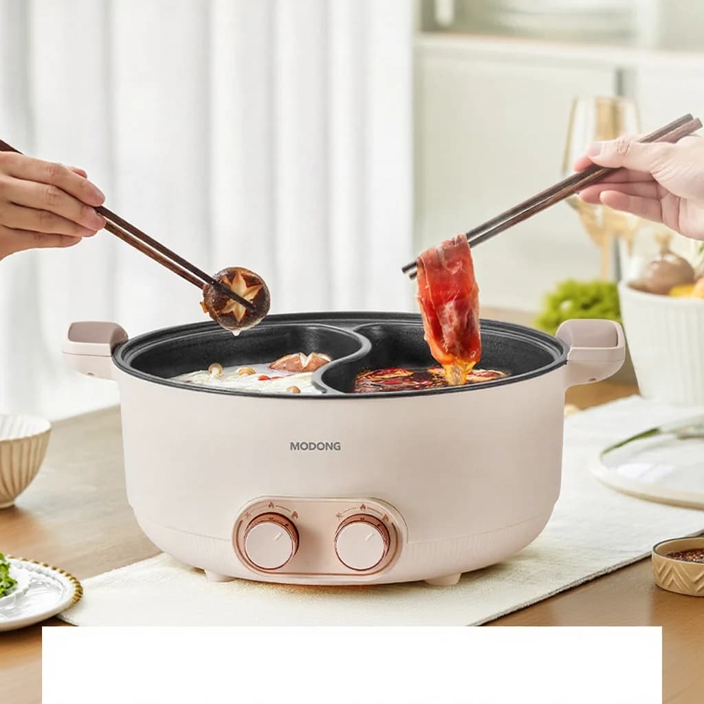 8L elektrischer Hot Pot beidseitig für Zuhause und Wohnheim