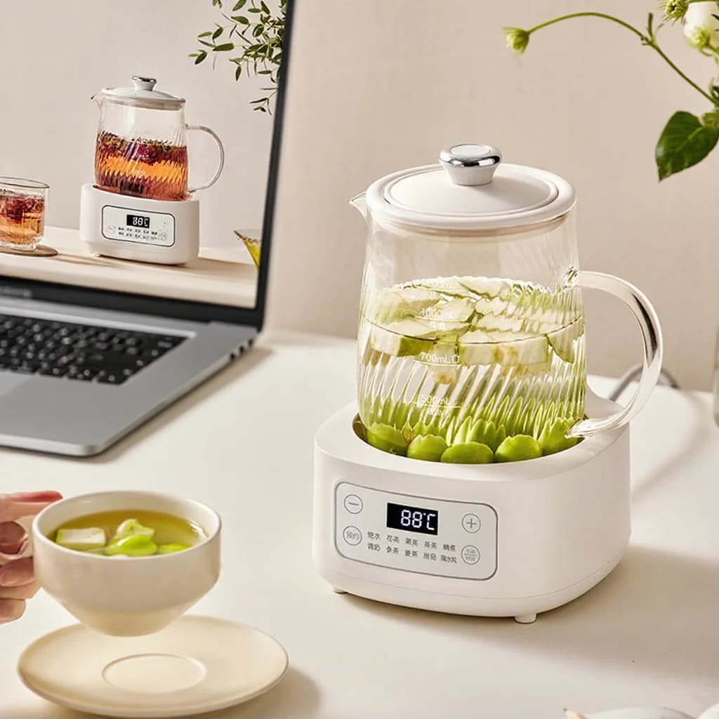 Glas-Elektro-Gesundheitstopf mit Temperaturregelung 1.2L