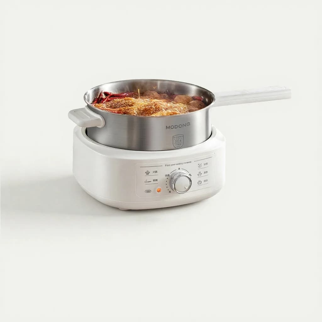 Elektrischer Hot Pot aus Edelstahl mit Dampfeinsatz, 3L, 220V