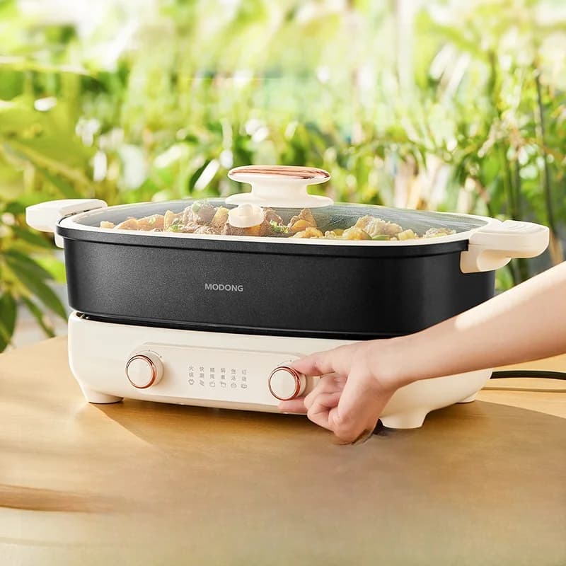 Geteilter Elektro-Hotpot 7L mit zwei Zonen und unabhängiger Temperaturregelung