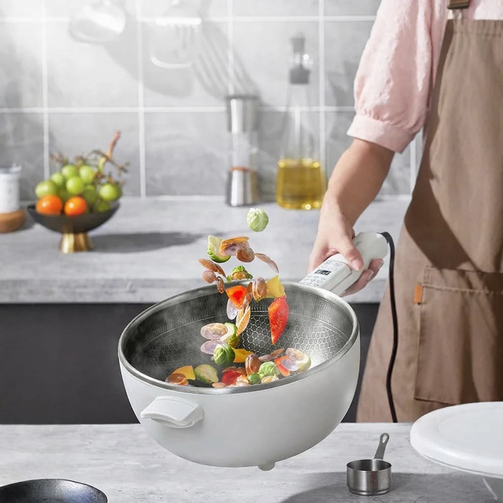 Elektrischer Multifunktions-Hotpot mit Dämpfkorb 5L 220V