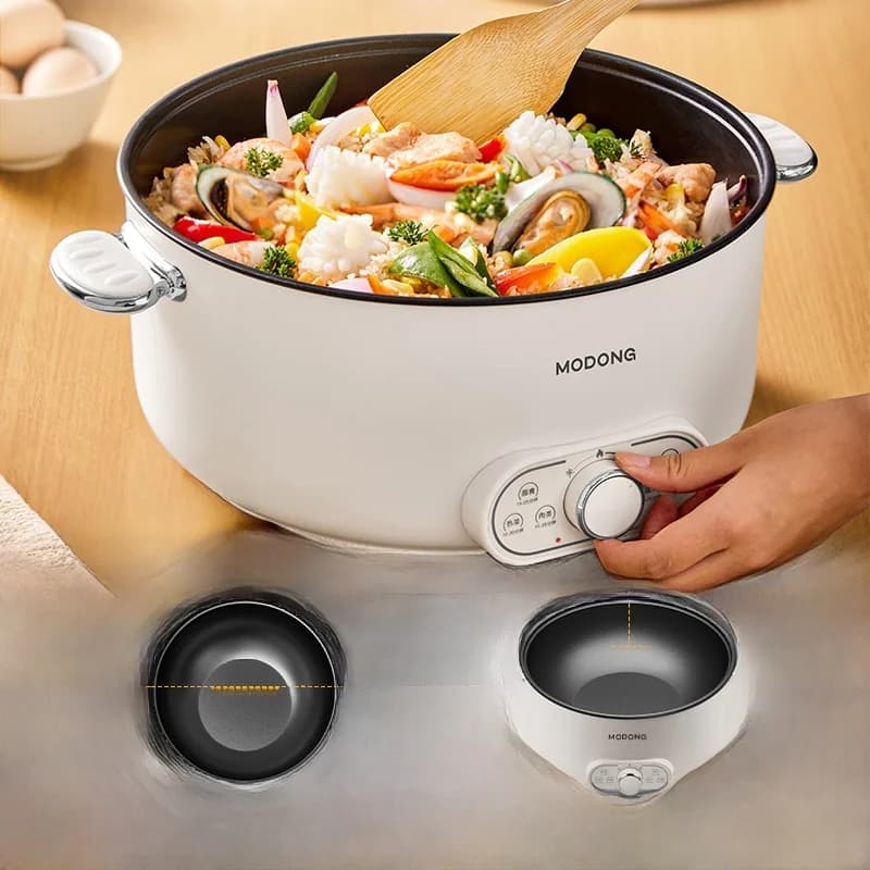 Elektrischer Hot Pot mit Dampfgarer, 8 L großes Fassungsvermögen, 220 V