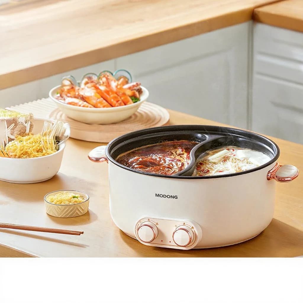 Dual-Control elektrischer Hot Pot 6L großes Fassungsvermögen antihaftbeschichtet