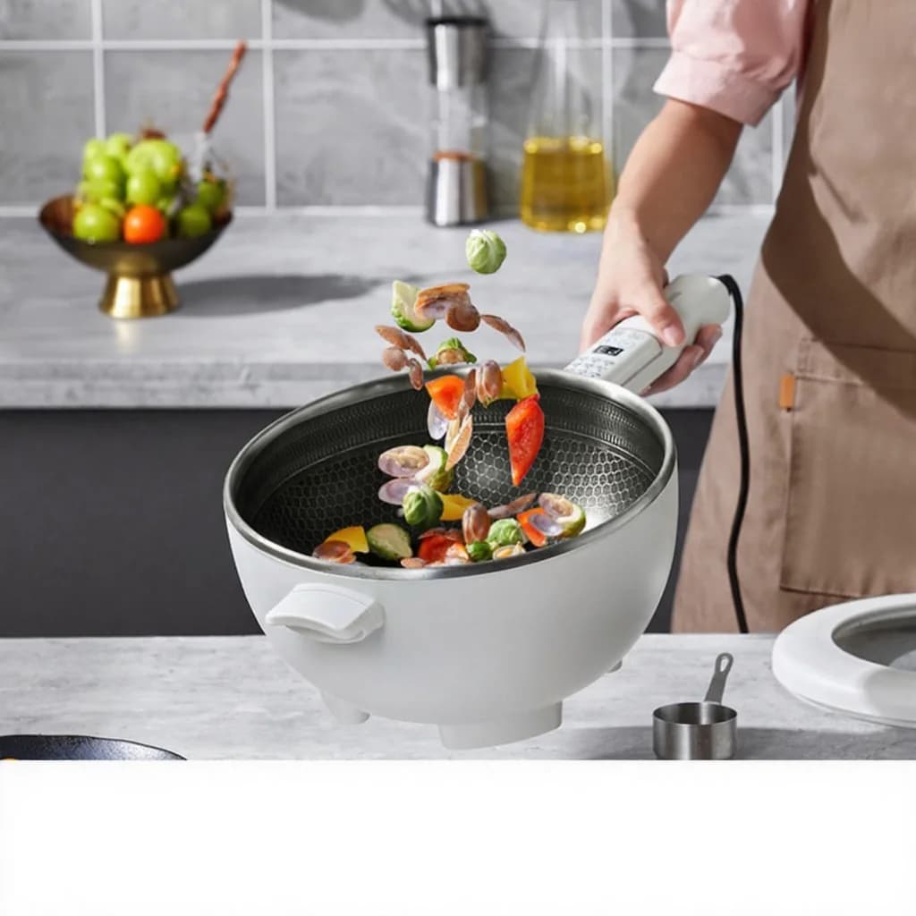 Elektrischer Multifunktions-Hotpot mit Dämpfkorb 5L 220V