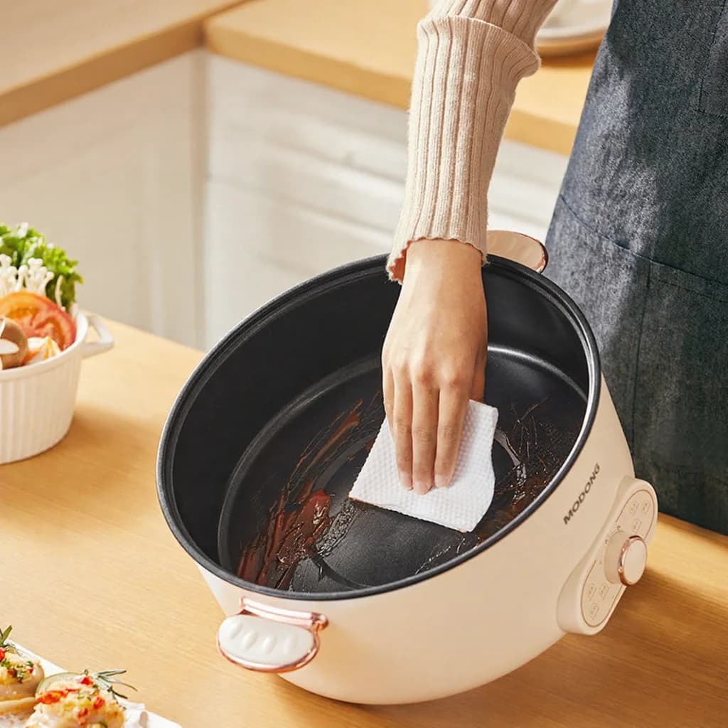 6 L Elektrischer Hot Pot mit Dampfkorb, Antihaftbeschichtet