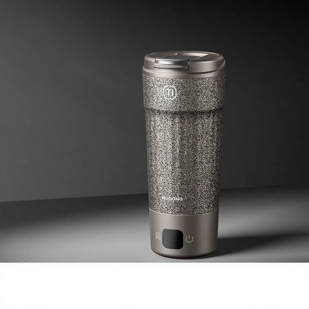 Titanium-Elektro-Reisebecher 400ml mit Temperaturanzeige