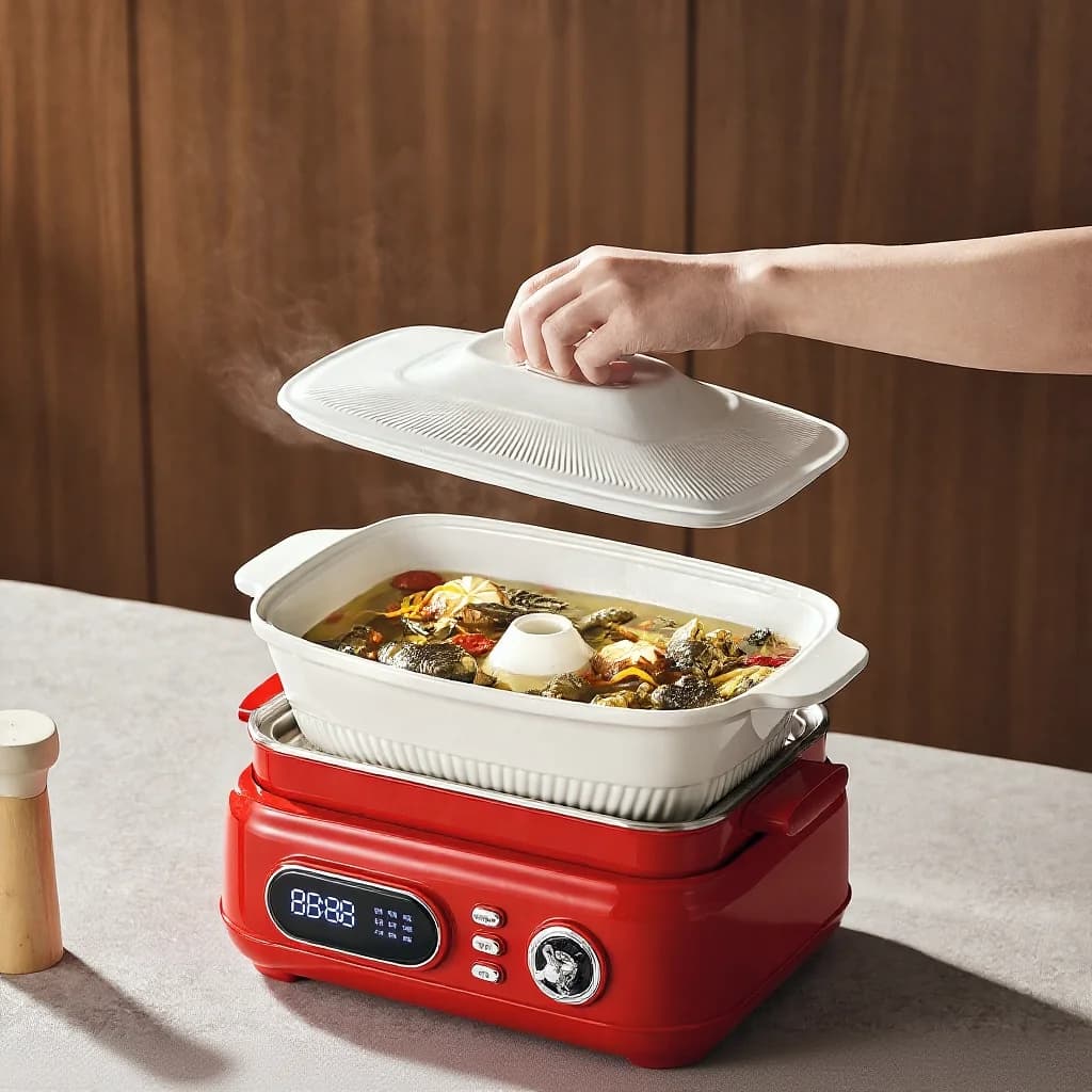 Elektrischer 3-Etagen-Dampfgarer aus Edelstahl, 18L, 220V, 1500W