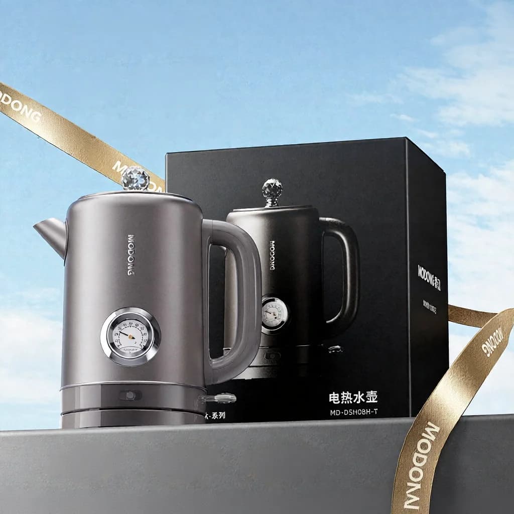 Reiner Titan-Wasserkocher 1.8L mit Temperaturanzeige