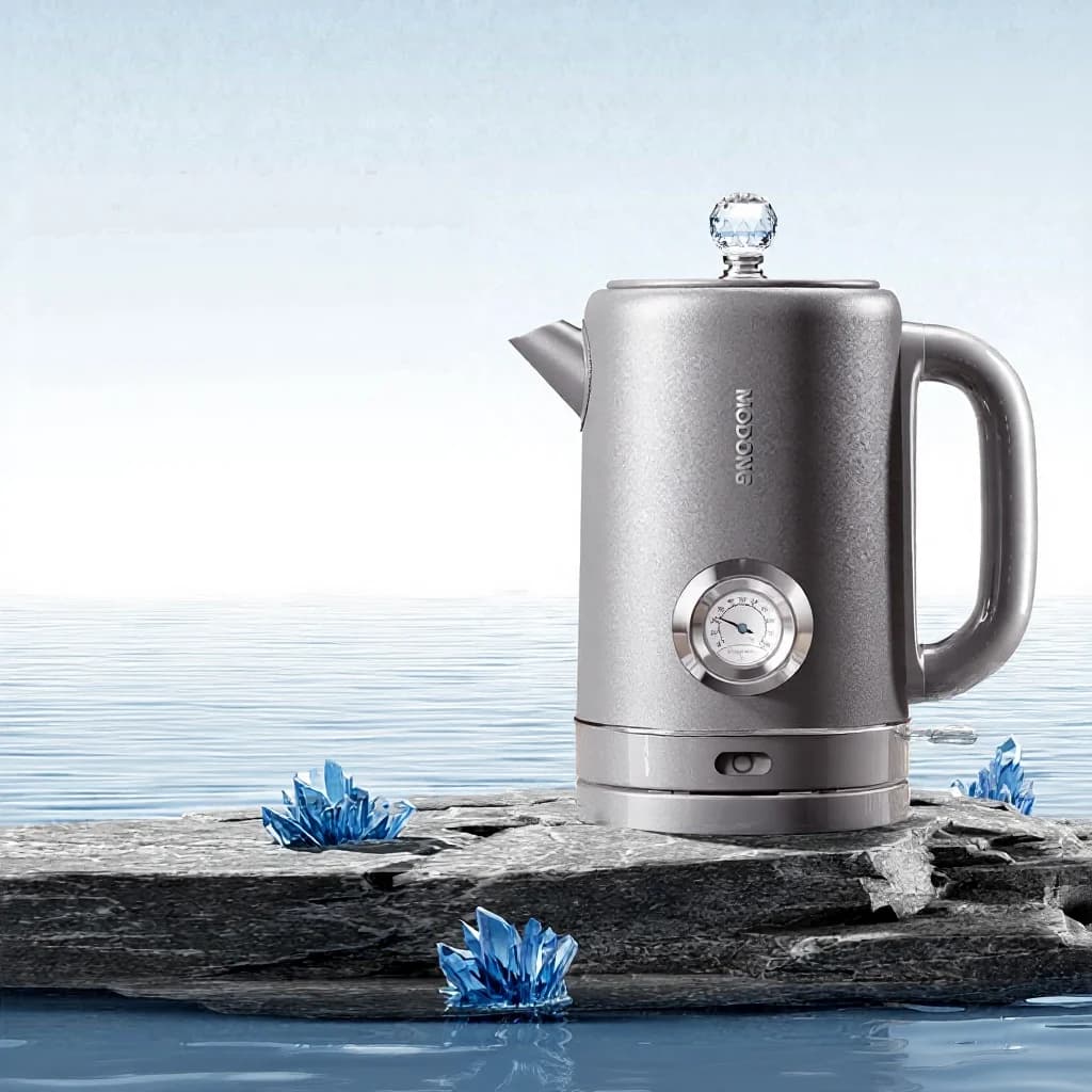 Reiner Titan-Wasserkocher 1.8L mit Temperaturanzeige