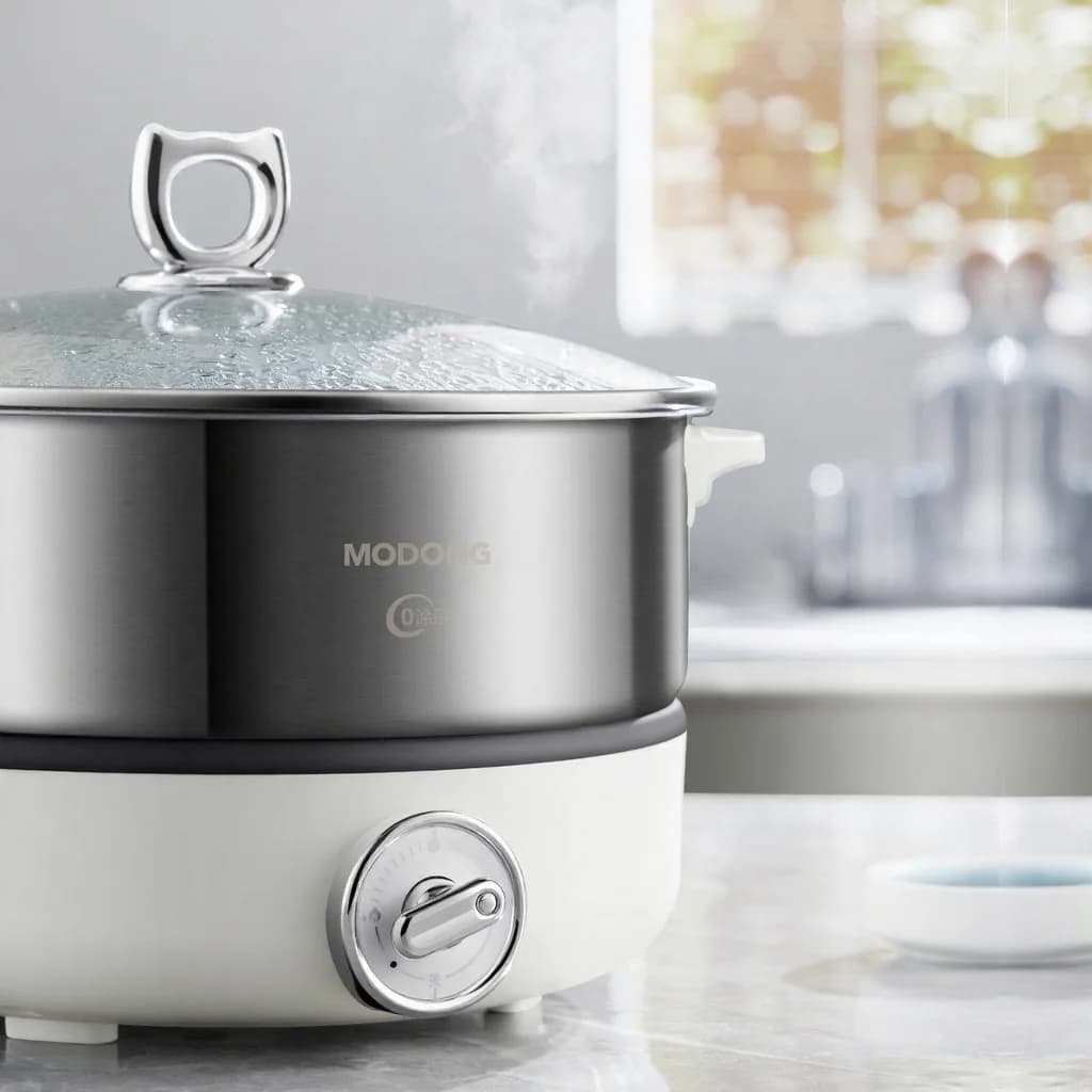 Geteilter elektrischer Hot Pot mit Edelstahl-Topfeinsatz 1500W