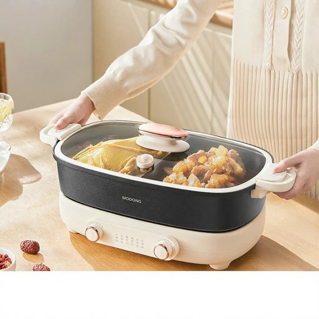 Geteilter Elektro-Hotpot 7L mit zwei Zonen und unabhängiger Temperaturregelung