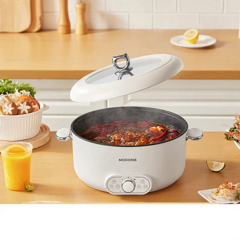 Elektrischer Hot Pot mit Dampfgarer, 8L großes Fassungsvermögen, 220V
