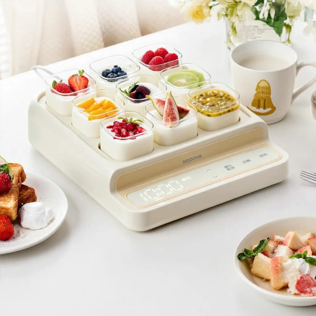 9-Tassen-Joghurtbereiter mit Glas-Innentopf und Timer