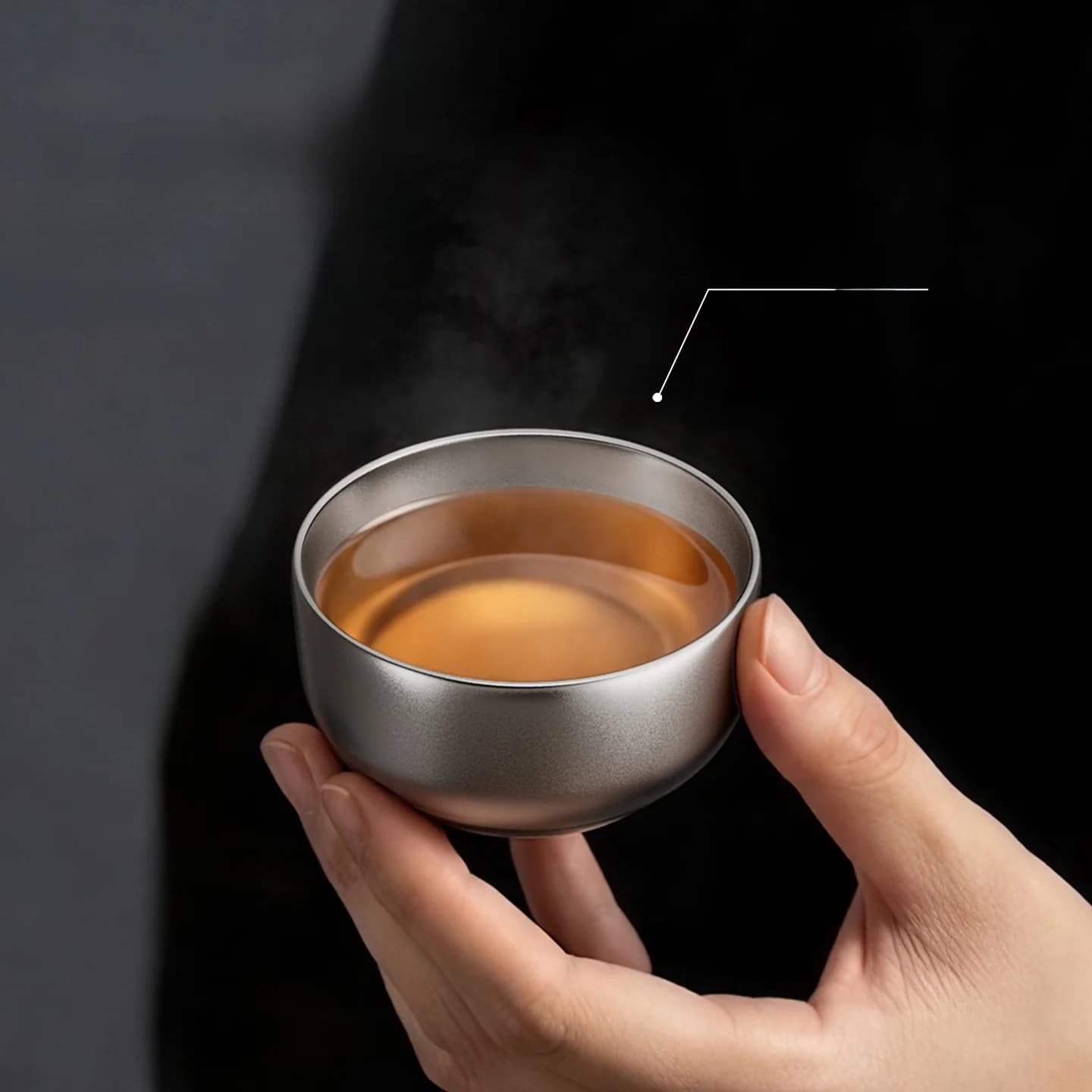 Reines Titan Gongfu-Teetassenset 55ml handgefertigt schlicht