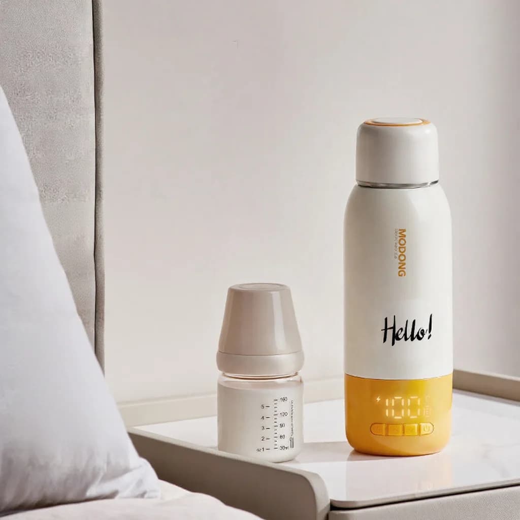 Tragbare Babyflaschen-Wärmetasse 550 ml Ultra, Netzbetrieb Kochen + kabelloses Warmhalten