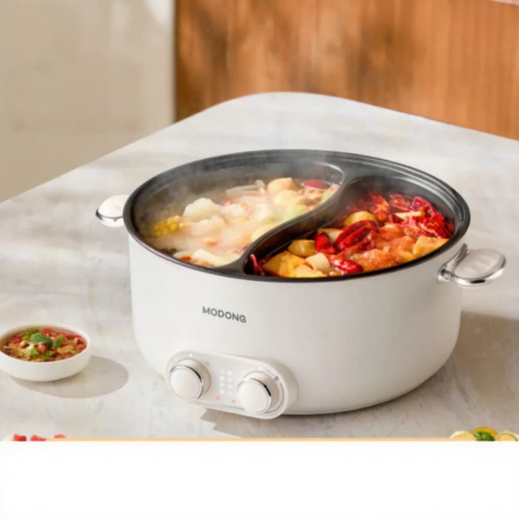 6L Doppelzonen-Elektro-Hotpot mit unabhängiger Temperaturregelung