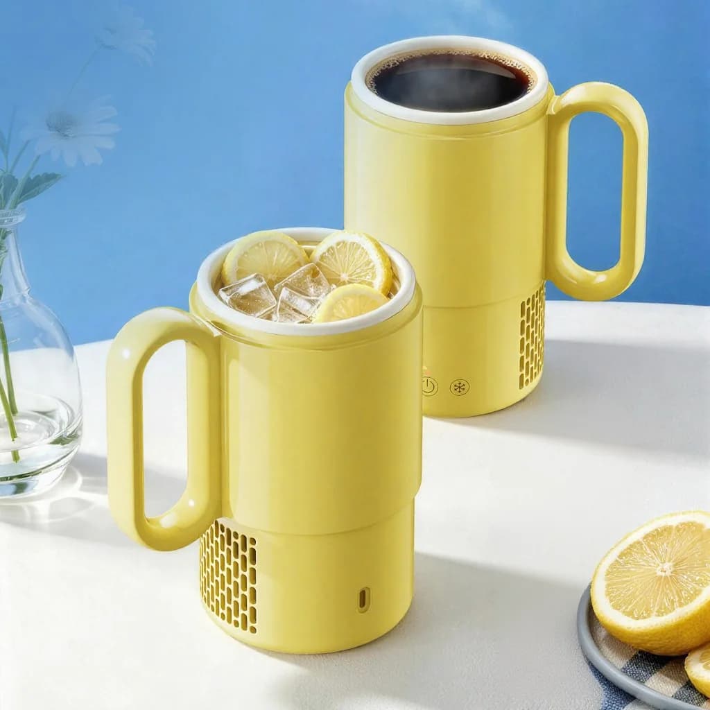 Tragbarer Heiz- und Kühlbecher 450mL 36W Touch-Bedienung