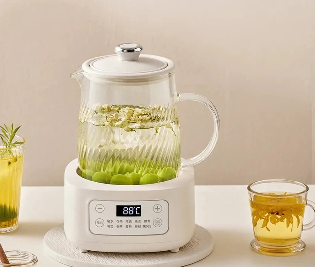 Glas-Elektro-Health-Pot 1-1.5L Touch-Bedienung für Tee