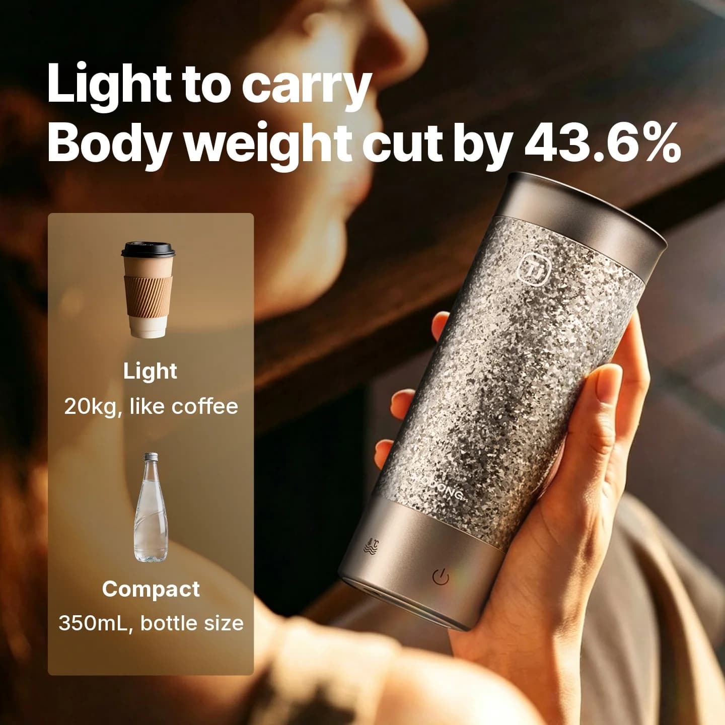 Titanium Elektrischer Reisebecher 350ml mit Temperaturregelung
