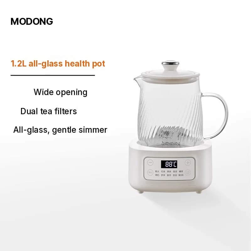 Glas-Elektro-Gesundheitstopf 1-1.5L Touch-Bedienung für Tee