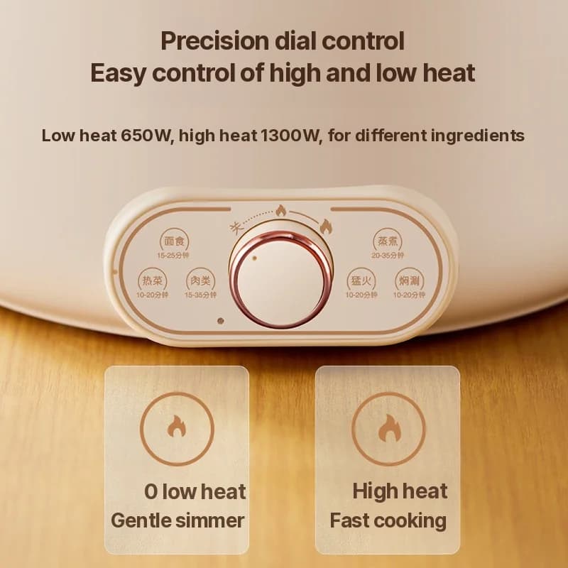 6 L Elektrischer Hot Pot mit Dampfkorb, Antihaftbeschichtet