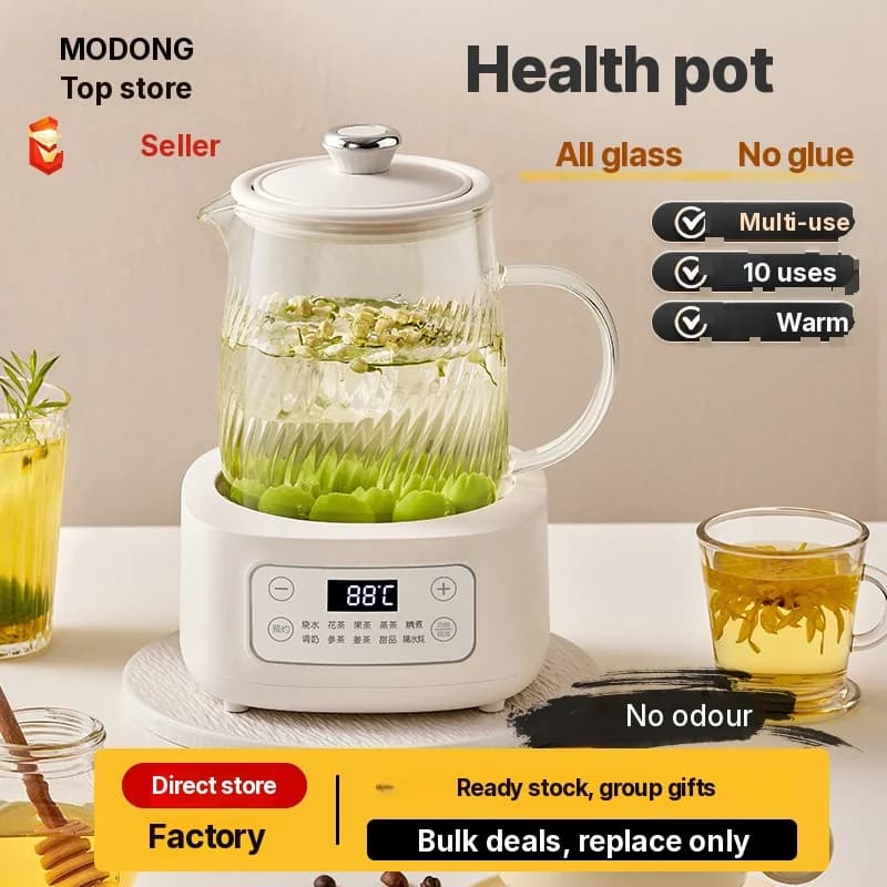 Glas-Elektro-Gesundheitstopf 1-1.5L Touch-Bedienung für Tee