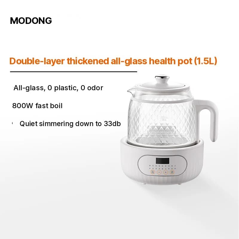Glas-Elektro-Health-Pot mit doppelter Verbrühschutzschicht
