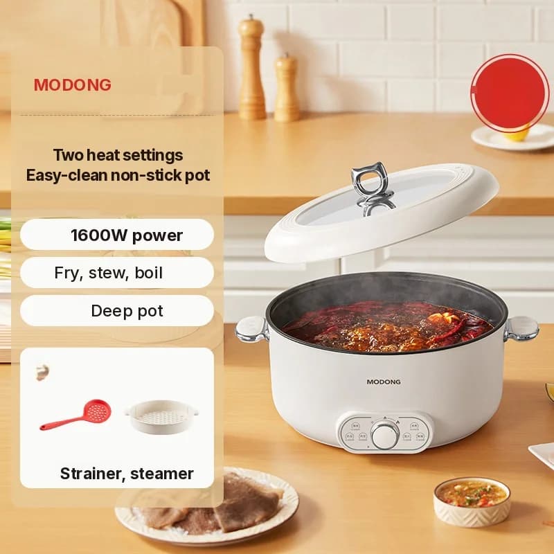 Elektrischer Hot Pot mit Dampfgarer, 8 L großes Fassungsvermögen, 220 V