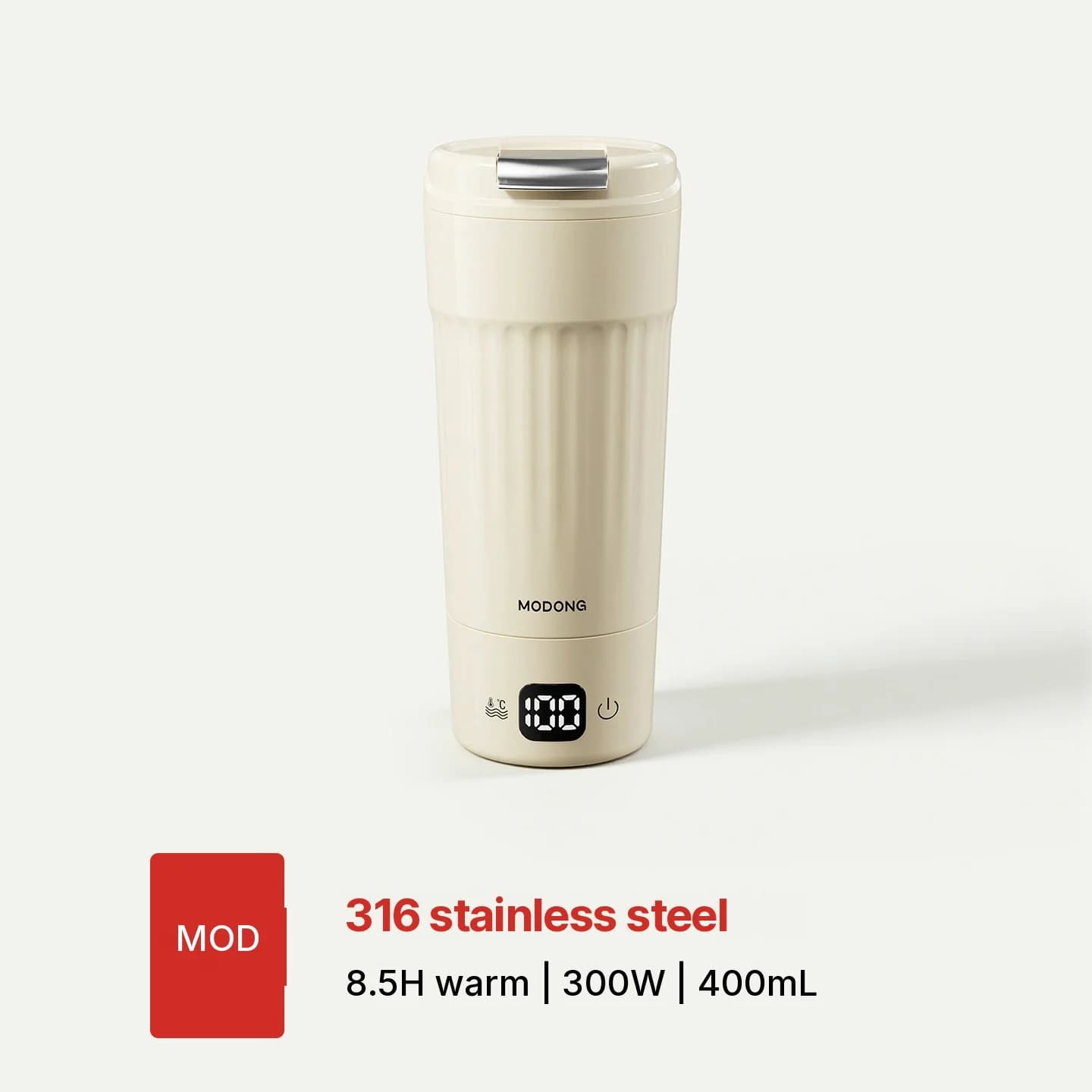 Tragbarer elektrischer Heizbecher, 400mL, 7 Temperaturstufen