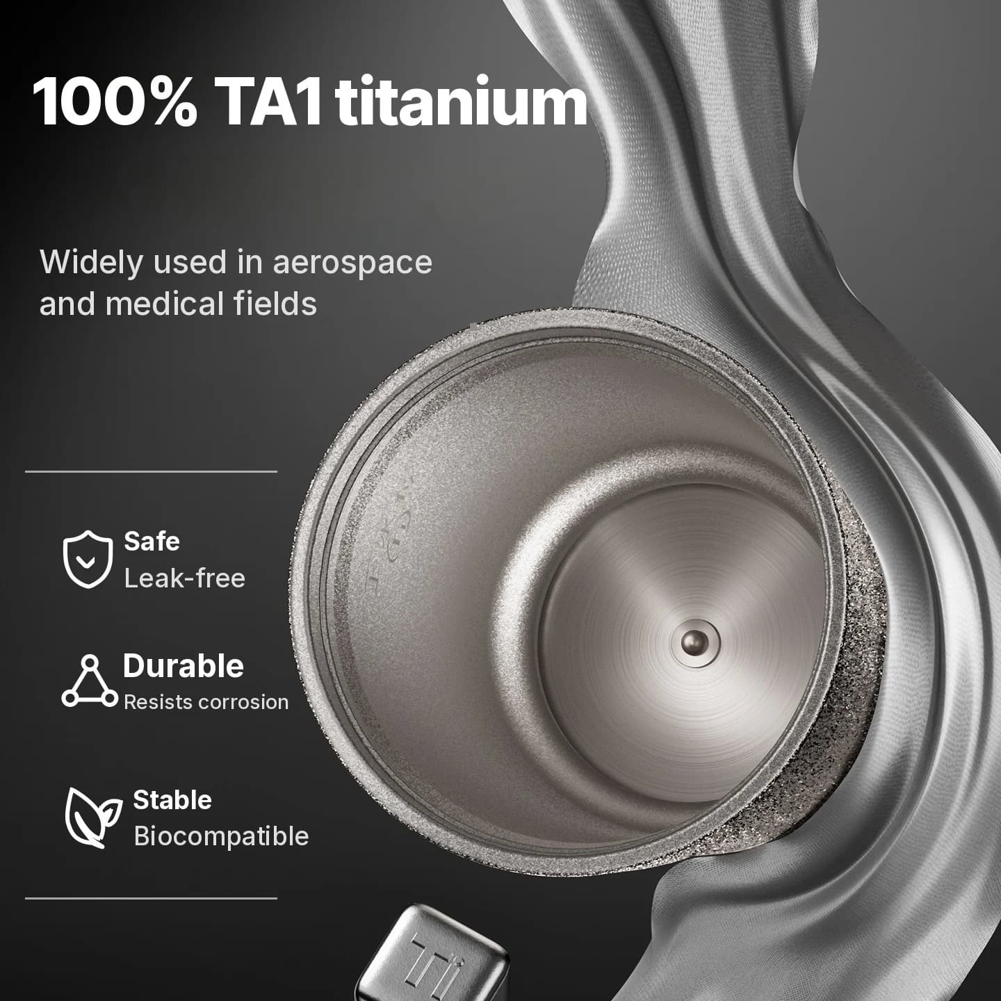 Tragbarer elektrischer Heizbecher aus Titan 400ml Temperaturanzeige
