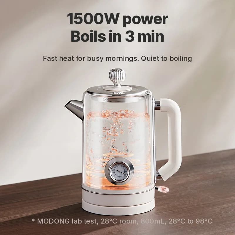 Wasserkocher mit Abschaltautomatik und Warmhaltefunktion 1,8L