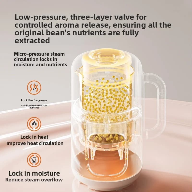 1,2L Heizmixer mit Touch-Bedienung, Glasgehäuse