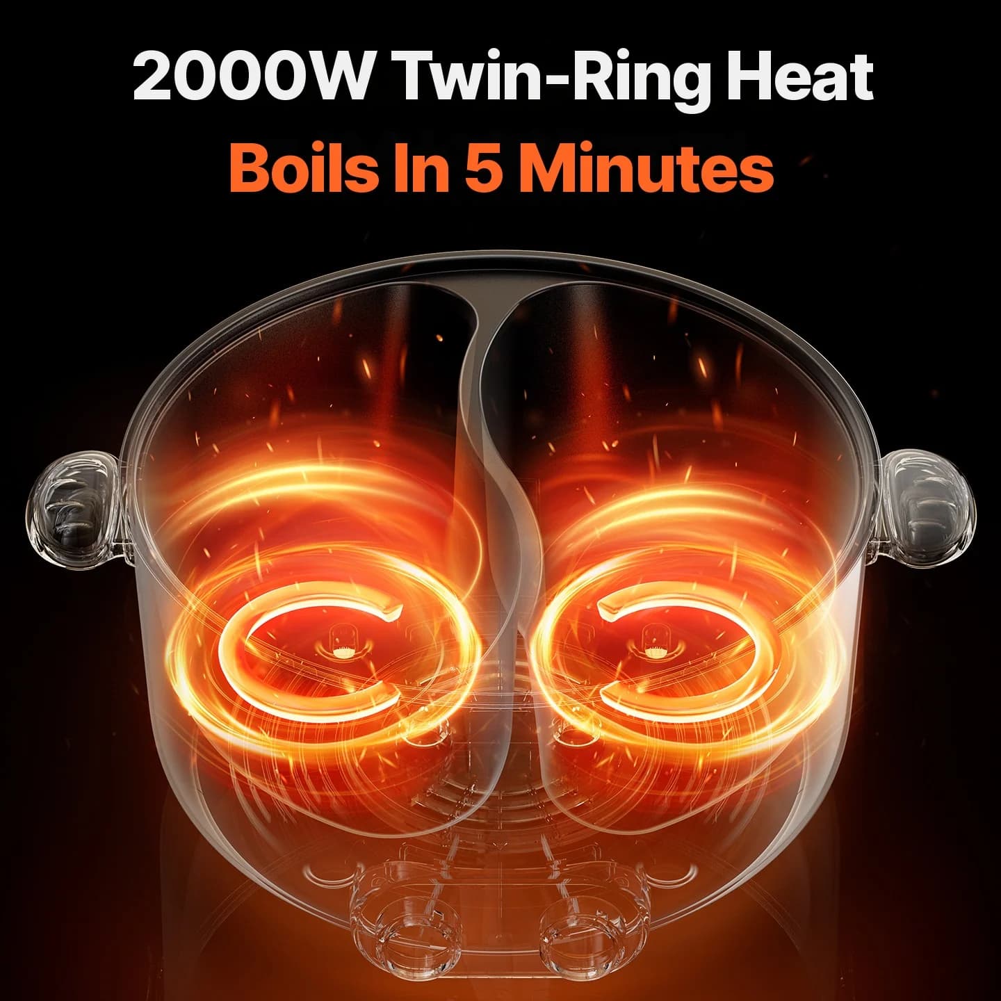 6L Dual-Zone elektrischer Hot Pot mit unabhängiger Temperaturregelung