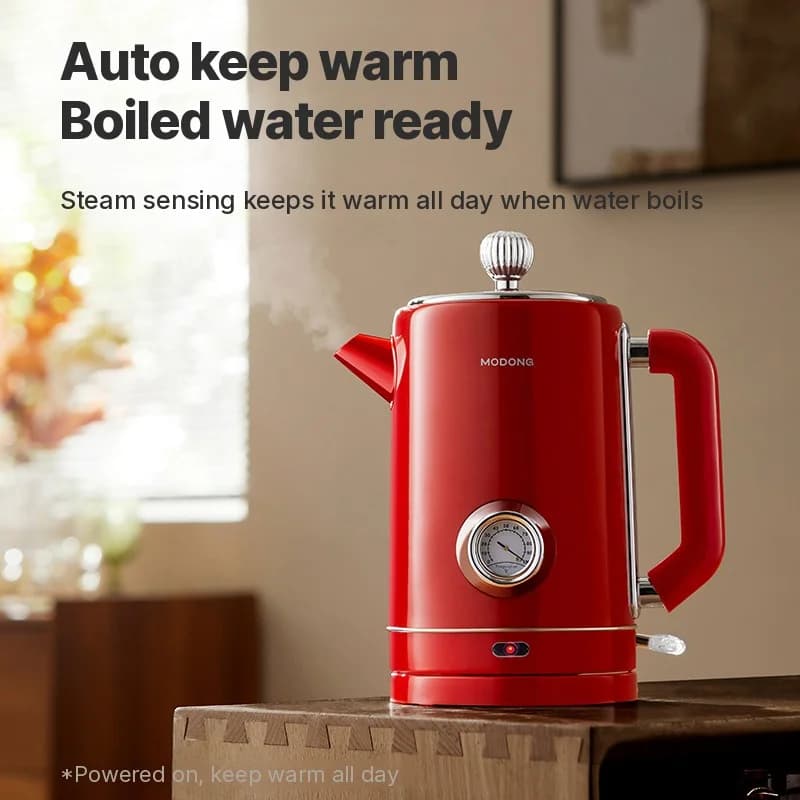 304 Edelstahl Wasserkocher 1.8L Warmhaltefunktion 1500W