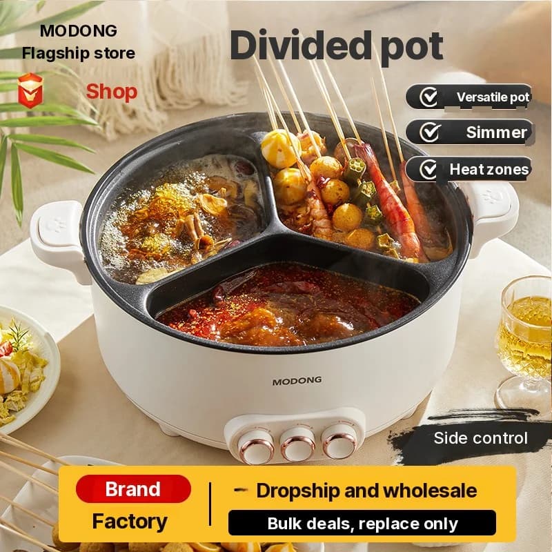 Elektrischer Hot Pot mit Trennfach 6L-8L, 220V, 5-6 Personen