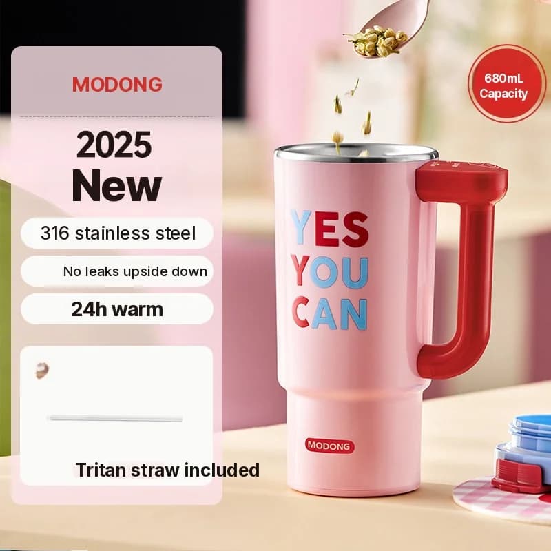 Tragbare elektrische Heiztasse mit 680ml Edelstahl-Innenbehälter