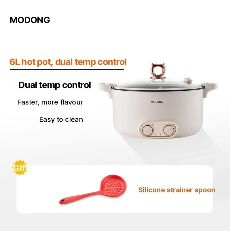 Elektrischer Hot Pot mit Trennwand, 6L-8L, 220V, für 5-6 Personen