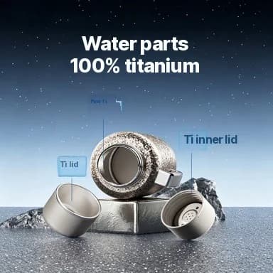 Tragbarer Titan Elektrischer Heizbecher, 1L, Dual Power, Warmhaltefunktion