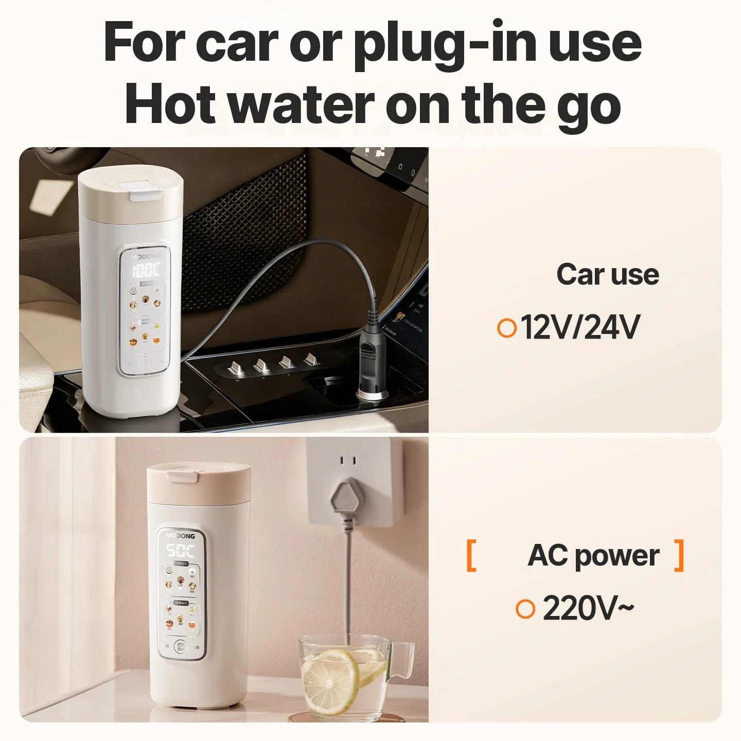 Tragbarer elektrischer Wasserkocher-Becher mit Filter, 220V