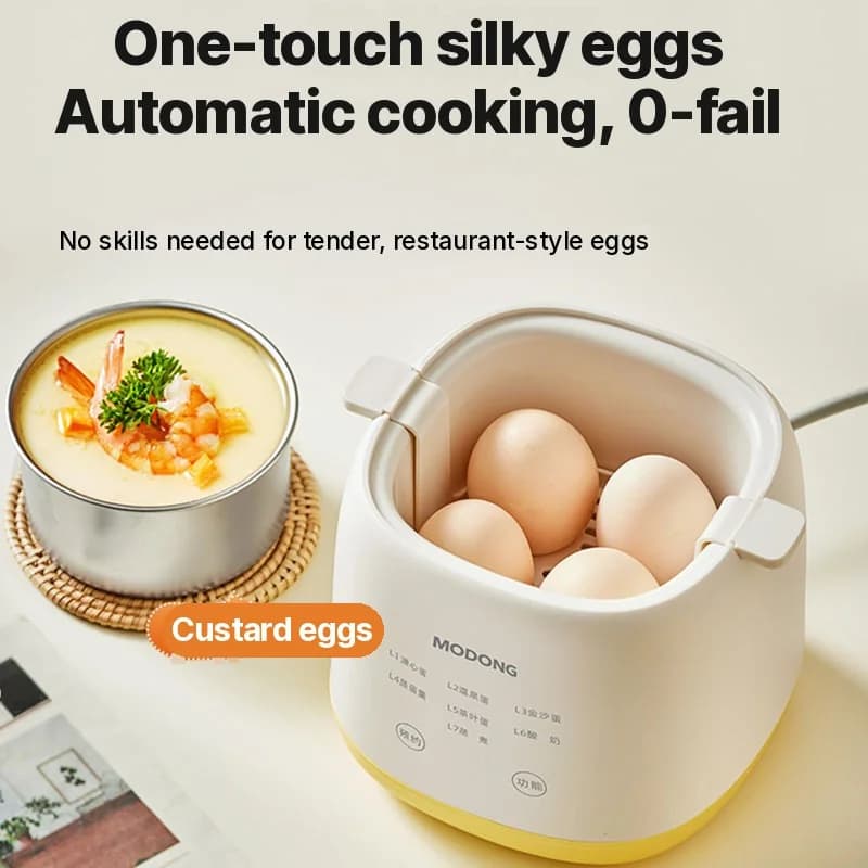 Elektrischer Eierkocher 4-6 Eier mit Schüssel für Eierpudding